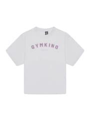 Gym King White Boyfriend Shadow T-Shirt - Image 3 of 4