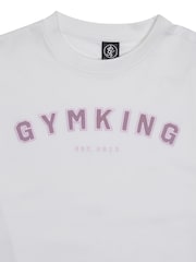 Gym King White Boyfriend Shadow T-Shirt - Image 4 of 4
