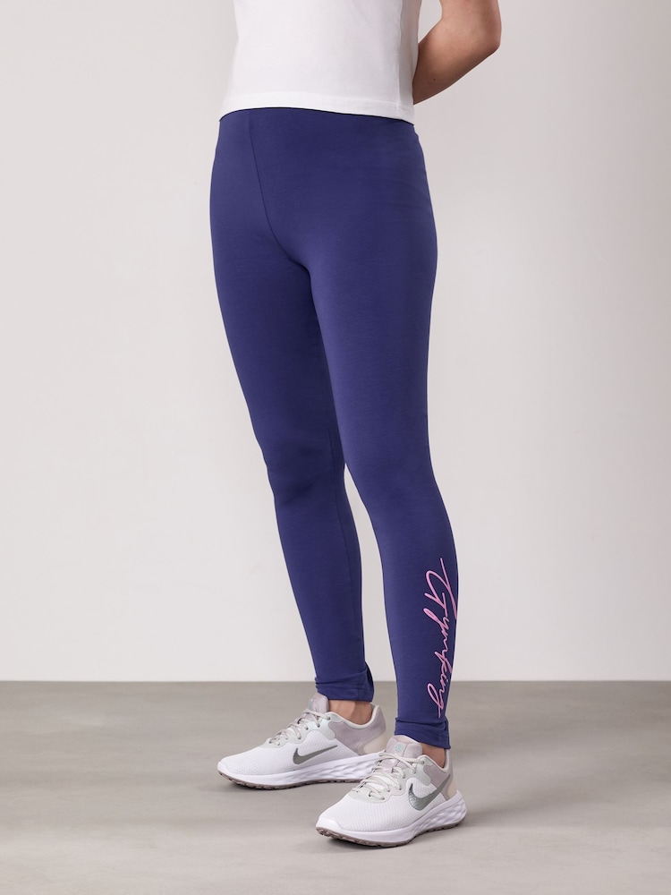 Gym King Blue Script Jersey Leggings - Image 2 of 4