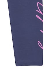 Gym King Blue Script Jersey Leggings - Image 4 of 4
