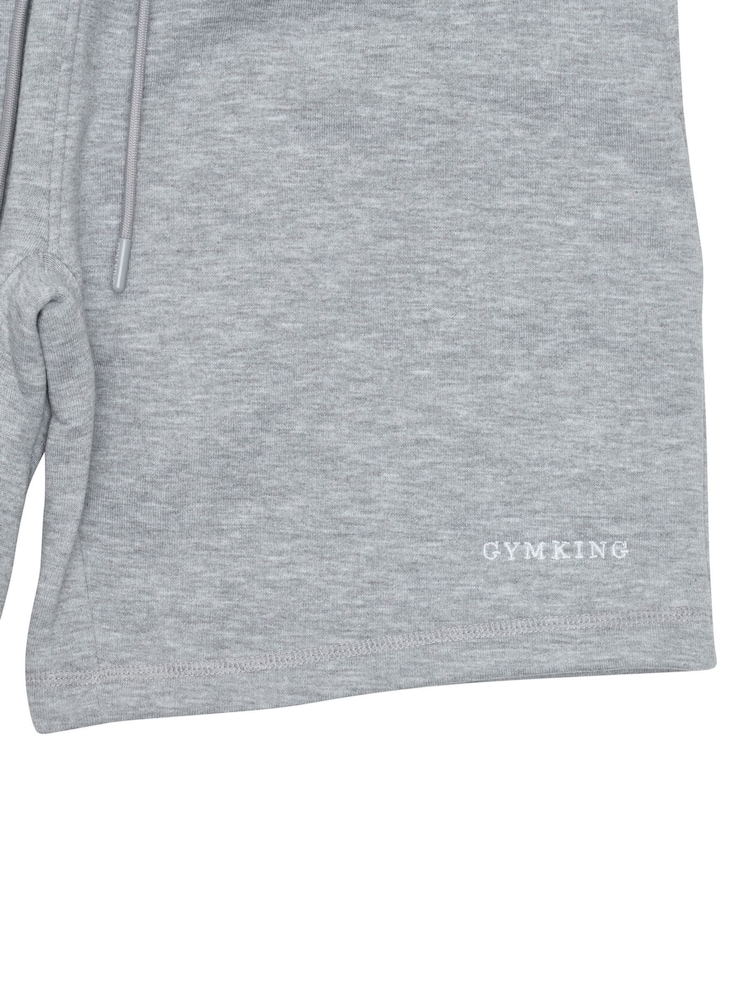 Gym King Grey Marl Fundamental Linear Shorts - Image 6 of 6