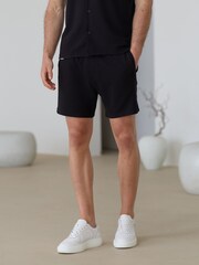 Gym King Black Signature Waffle Shorts - Image 1 of 4