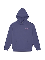 Gym King Blue Script Oversized Hoodie - Image 3 of 4