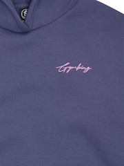 Gym King Blue Script Oversized Hoodie - Image 4 of 4