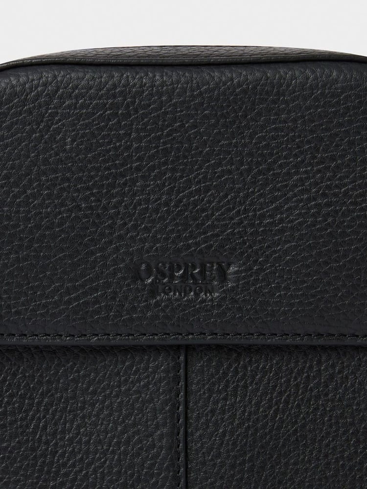 Osprey London The Jacob Leather Black Phone Bag - Image 4 of 5