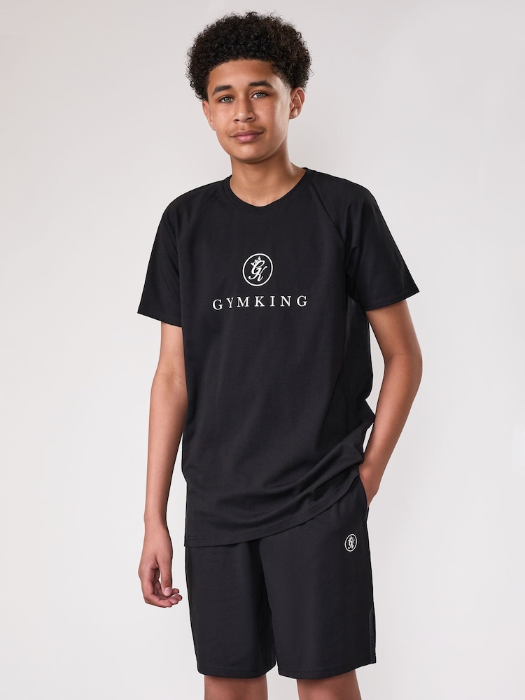 Gym King Black Pro T-Shirt - Image 2 of 4