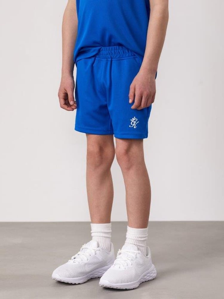 Gym King Blue Lightweight Poly Shorts - Image 1 of 4 Gym King Blue Lightweight Poly Shorts - Image 1 of 4