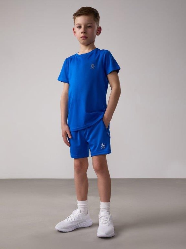 Gym King Blue Lightweight Poly Shorts - Image 2 of 4 Gym King Blue Lightweight Poly Shorts - Image 2 of 4