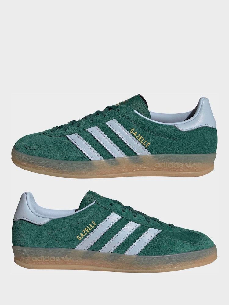 adidas gazelle silver green womens Adidas Gazelle Court Verde Calzado Blanco