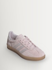 adidas Originals Light Pink Gazelle Indoor Trainers - Image 1 of 9