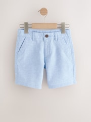 Blue Regular Fit Chino Linen Shorts (3-16yrs) - Image 4 of 7