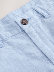 Blue Regular Fit Chino Linen Shorts (3-16yrs) - Image 7 of 7