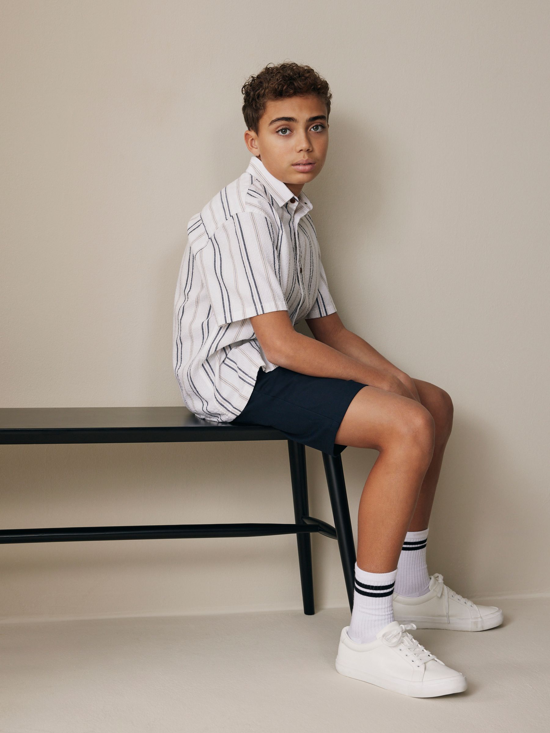 Next：日本 ネイビー - Premium Chino Shorts (3-16yrs) from Next Japan