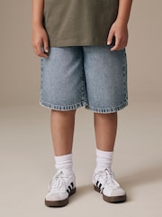 Mid Blue Jort Shorts (3-16yrs) - Image 1 of 7