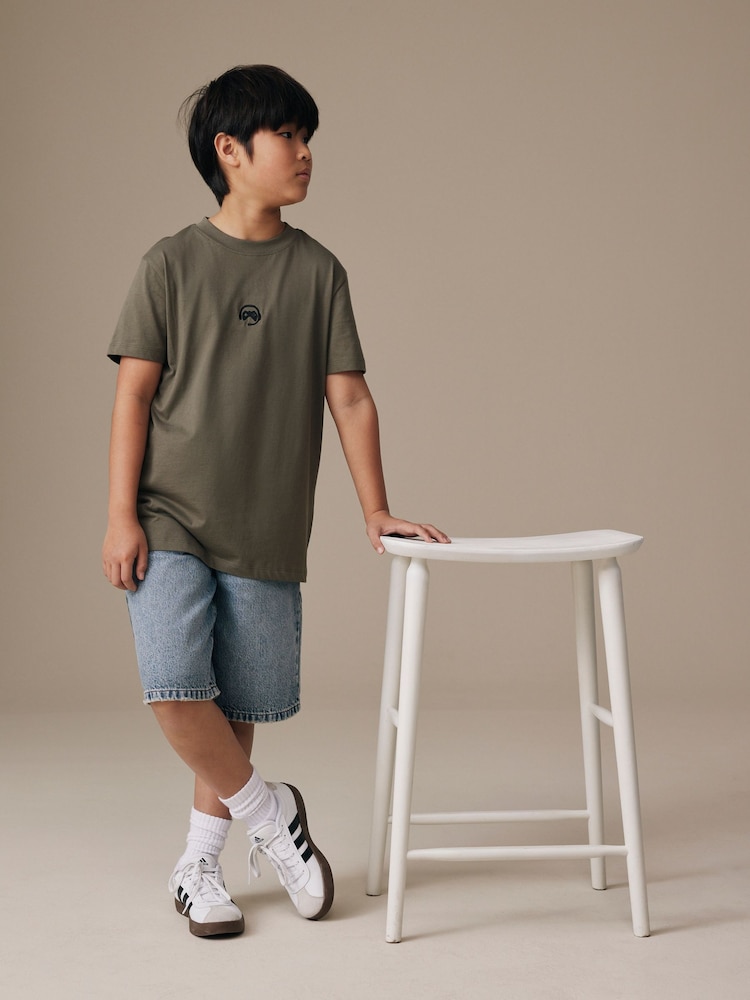 Mid Blue Jort Shorts (3-16yrs) - Image 2 of 7