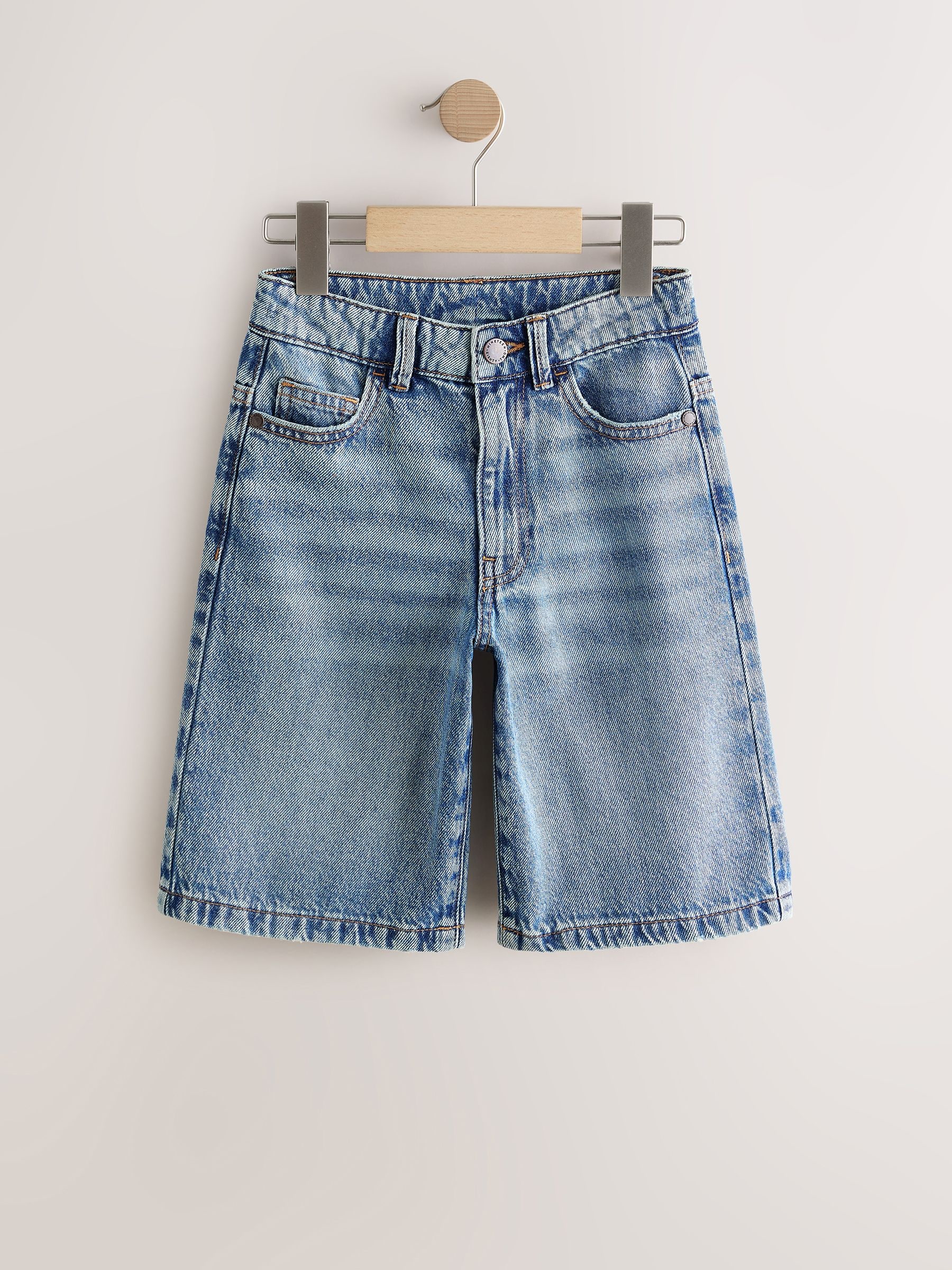 Buy Mid Blue Denim Jort Shorts (3-16yrs) from Next USA