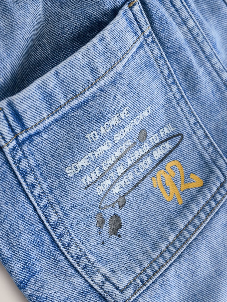 Mid Blue Print Bermuda Pull On Shorts (3-16yrs) - Image 5 of 5