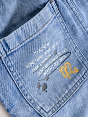 Mid Blue Print Bermuda Pull On Shorts (3-16yrs) - Image 9 of 10