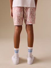 Leaf Print Pink Hybrid Waist Shorts (3-16yrs) - Image 2 of 8