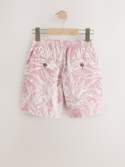 Leaf Print Pink Hybrid Waist Shorts (3-16yrs) - Image 6 of 8