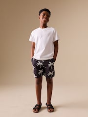 Charcoal Grey Linen Blend Pull on Shorts (3-16yrs) - Image 3 of 3
