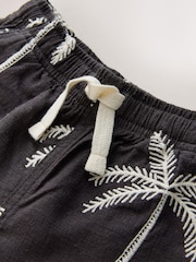 Anthrazitgrau - Linen Blend Pull on Shorts (3-16yrs) - Bild 6 von 7