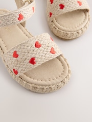 Neutral Heart Ankle Strap Sandals with Touch Fastening - Image 4 of 5