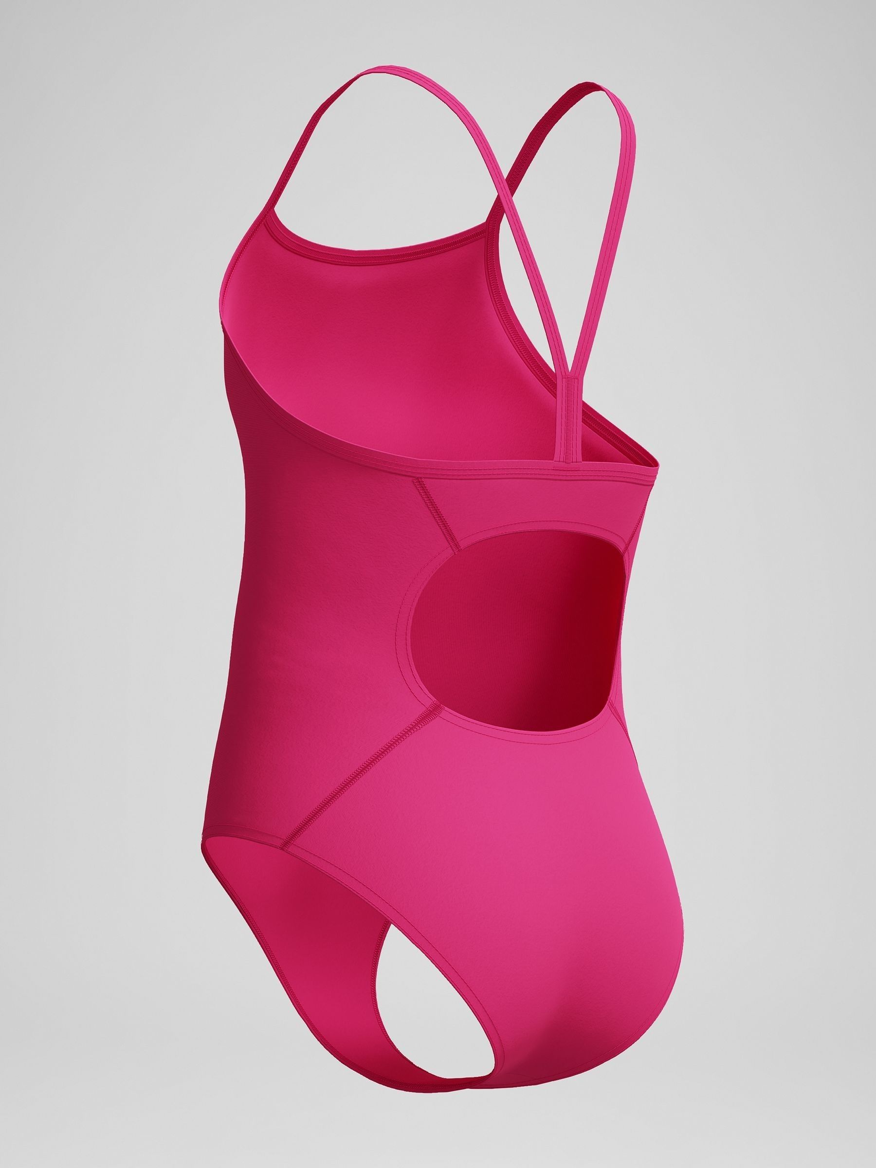 Buy Speedo Pink Endurance+ Logo Thinstrap One Piece Swimsuit from Buy Speedo Pink Endurance+ Logo Thinstrap One Piece Swimsuit from