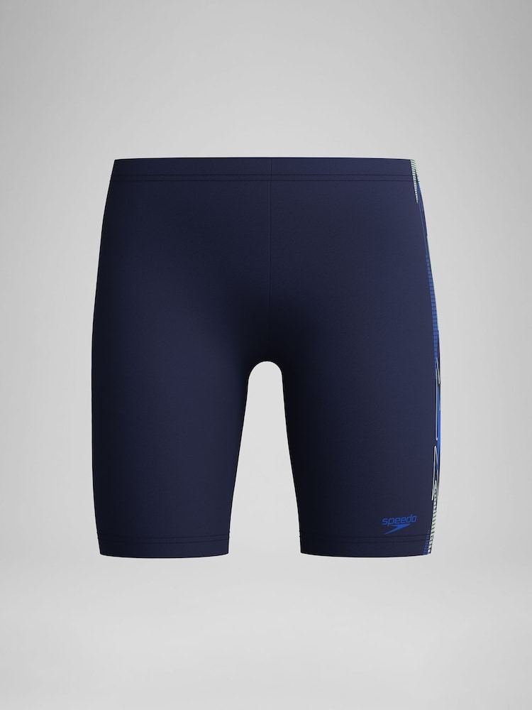 Speedo Blue Placement Jammer Swim Shorts - Image 1 of 6