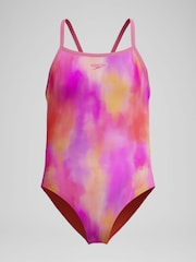 Speedo Badeanzug mit Print und dünnen Trägern - Bild 1 von 6