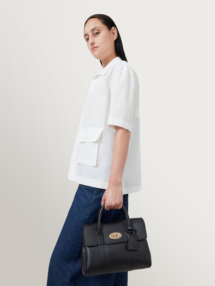 Mulberry Black/Gold Small Bayswater Satchel Bag - Image 2 of 6 Mulberry Black/Gold Small Bayswater Satchel Bag - Image 2 of 6