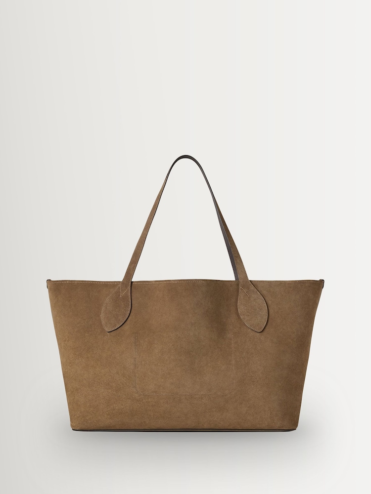 Mulberry Salcombe Sand Oversized Suede Salcombe Tote Bag - Image 2 of 6 Mulberry Salcombe Sand Oversized Suede Salcombe Tote Bag - Image 2 of 6