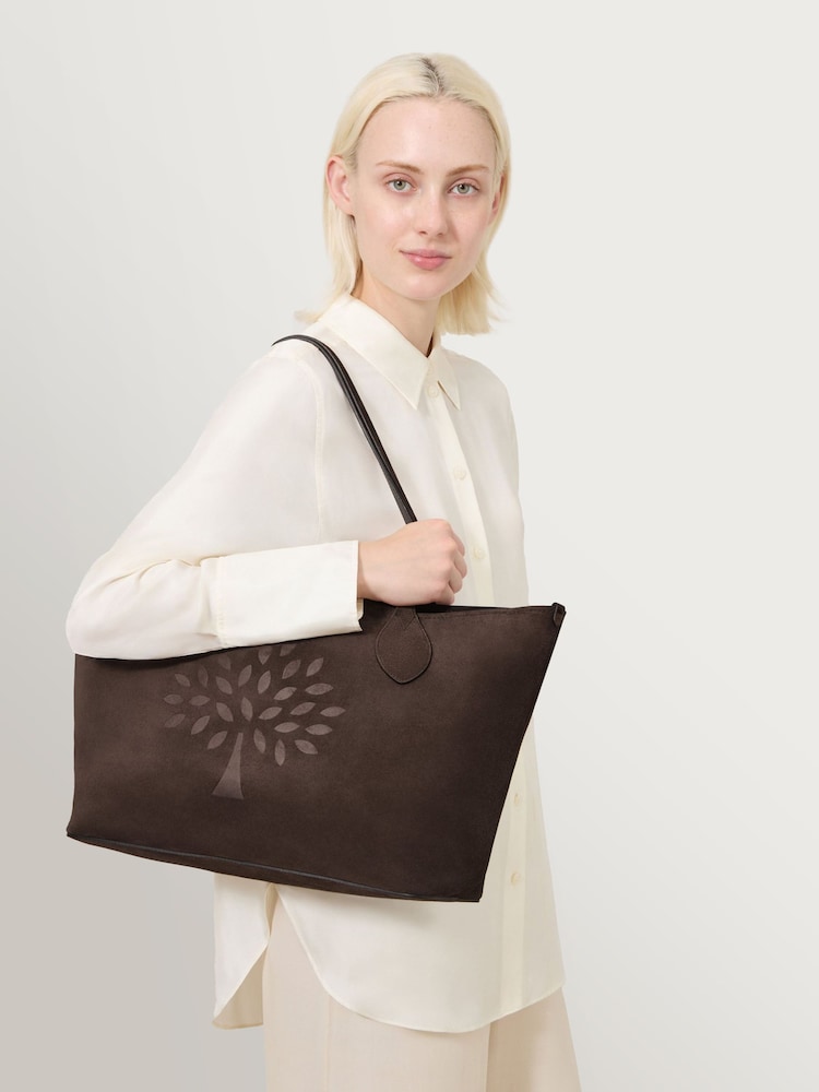 Mulberry Chocolate Suede Tote Bag - Image 6 of 6 Mulberry Chocolate Suede Tote Bag - Image 6 of 6
