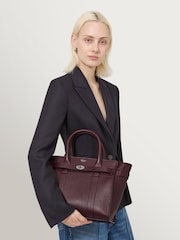 Mulberry Black Cherry Small Zipped Bayswater Classic Grain Bag - Image 6 of 6