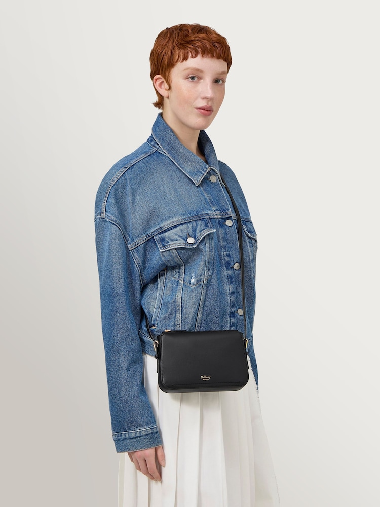 Mulberry Black Clovelly Pouch Micro Classic Grain Bag - Image 6 of 6 Mulberry Black Clovelly Pouch Micro Classic Grain Bag - Image 6 of 6