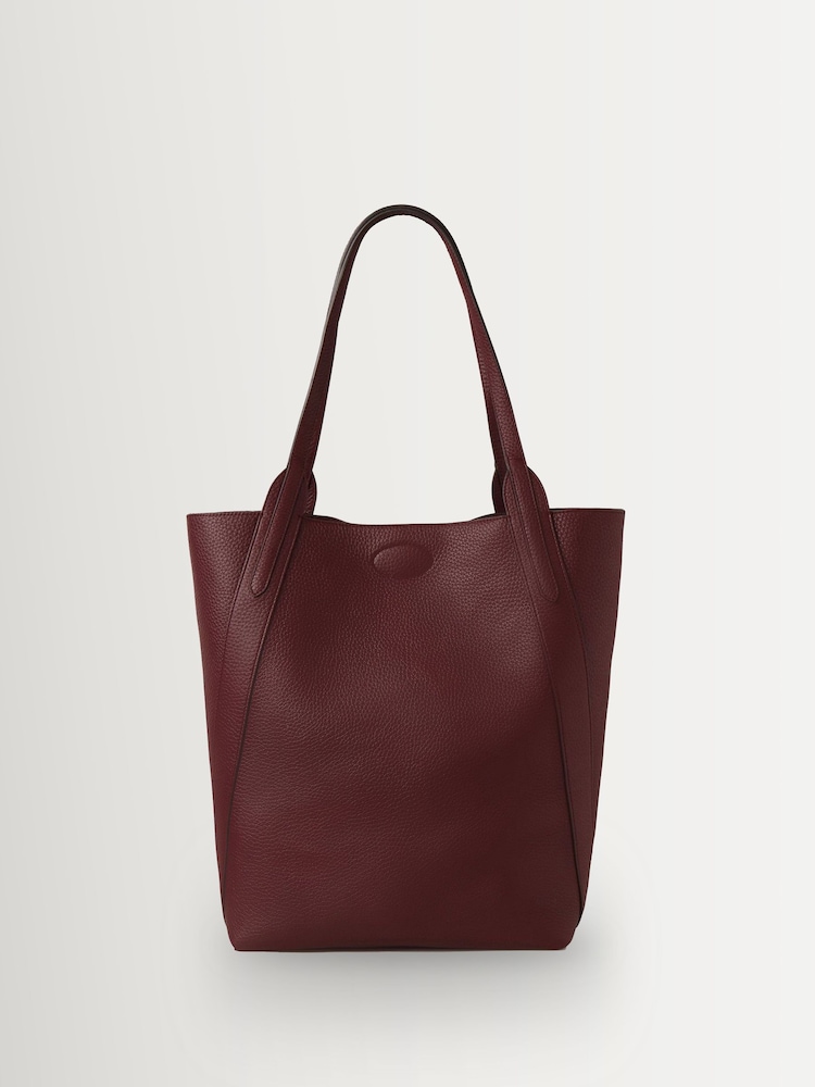 Mulberry Black Cherry North South Bayswater Heavy Grain Tote Bag - Image 2 of 6 Mulberry Black Cherry North South Bayswater Heavy Grain Tote Bag - Image 2 of 6