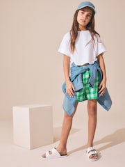 Green Checked Pull on Shorts (3-16yrs) - Image 3 of 8