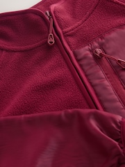 Cherry Red Zip Through Sports Fleece - Image 2 of 3