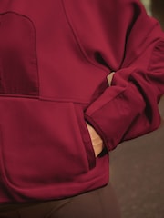 Cherry Red Zip Through Sports Fleece - Image 4 of 7