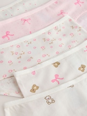 Pink Bear Print Hipster Briefs 5 Pack (2-16yrs) - Image 7 of 8