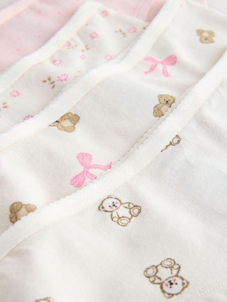 Pink Bear Print Hipster Briefs 5 Pack (2-16yrs) - Image 8 of 8