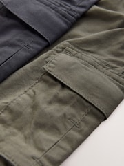 Charcoal Grey/Khaki Cargo Shorts 2 Pack (3-16yrs) - Image 9 of 9