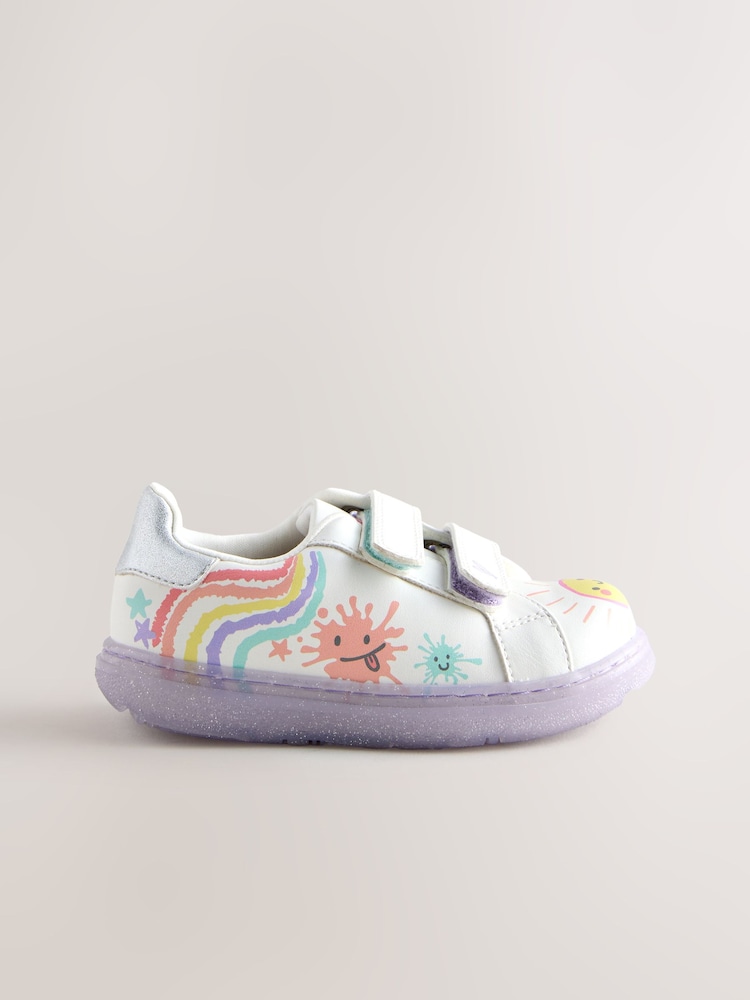 White Touch Fastening Trainers - Image 2 of 5 White Touch Fastening Trainers - Image 2 of 5