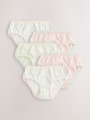 Green/Pink Ditsy Print Briefs 5 Pack (1.5-16yrs) - Image 1 of 9