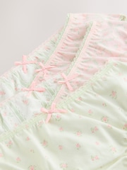 Green/Pink Ditsy Print Briefs 5 Pack (1.5-16yrs) - Image 8 of 9