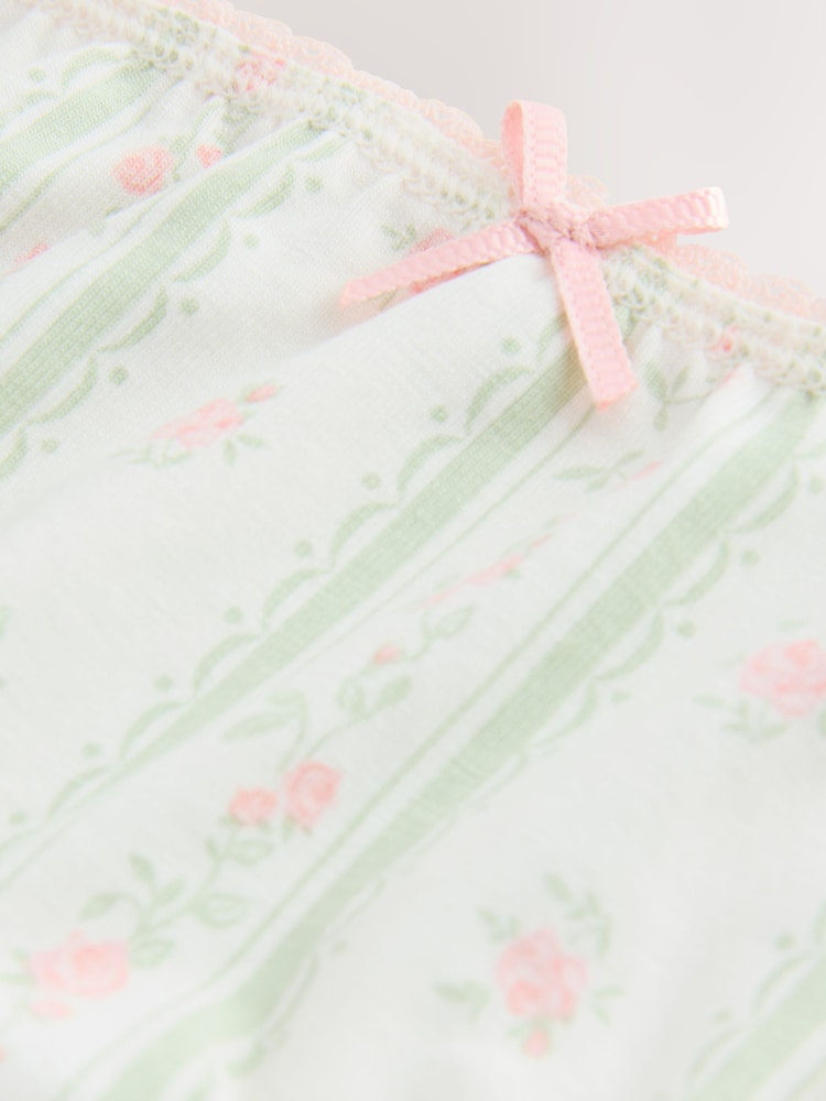 Green/Pink Ditsy Print Briefs 5 Pack (1.5-16yrs) - Image 9 of 9