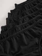 Black/ Black Lace Bikini Briefs 7 Pack (5-16yrs) - Image 10 of 11