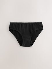 Black/ Black Lace Bikini Briefs 7 Pack (5-16yrs) - Image 8 of 11