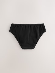 Black/ Black Lace Bikini Briefs 7 Pack (5-16yrs) - Image 9 of 11