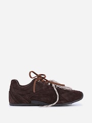 Bronx Brown Myraa Suede Sneakers - Image 3 of 10